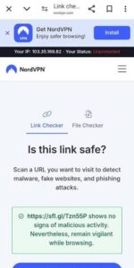 NordVPN Link Checker